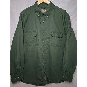 C.E. Schmidt Workwear Canvas Long Sleeve Button Shirt, Sz XXL, Hunter Green